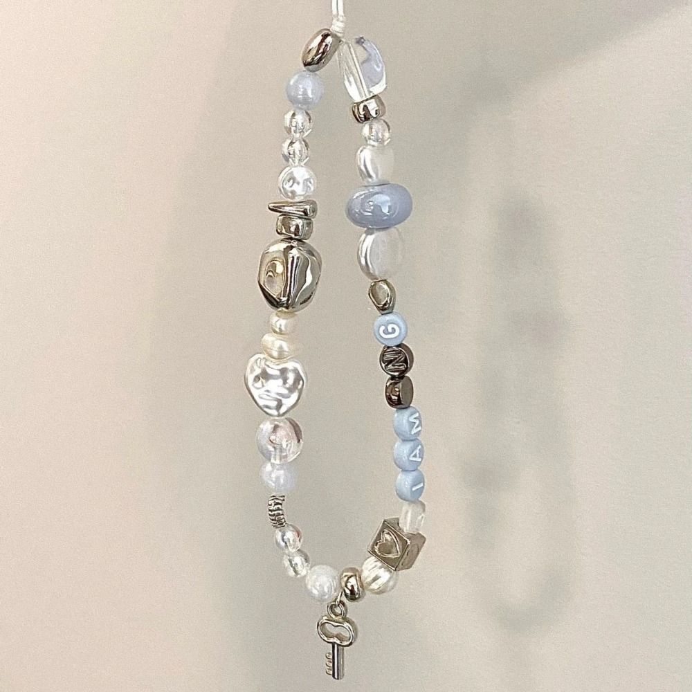 

blue Mobile Lanyard Handmade Mobile Phone Lanyard New Phone Charms Phone