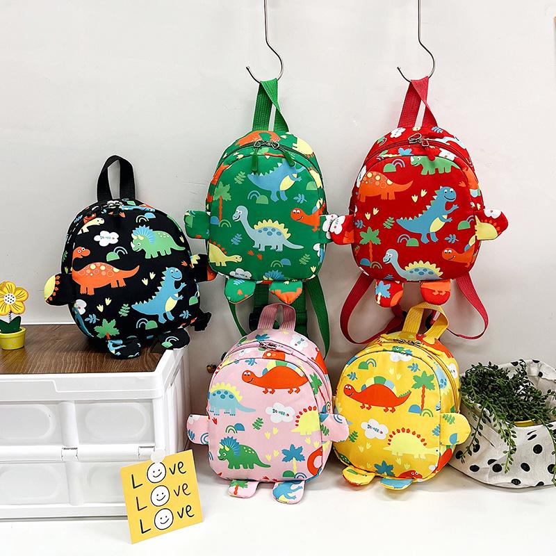 2026 Cute Dinosaur Kids Backpack: Playful Cartoon Double Shoulder Bag for Kindergarten & Primary School Boys and Girls