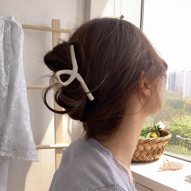 High-end wave glossy updo hair clip hairpin Blue