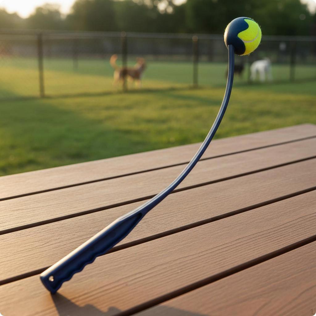 Dog Tennis Ball Thrower Outdoor Use Launcher Easy to Throw for Training, Fun Time Blue