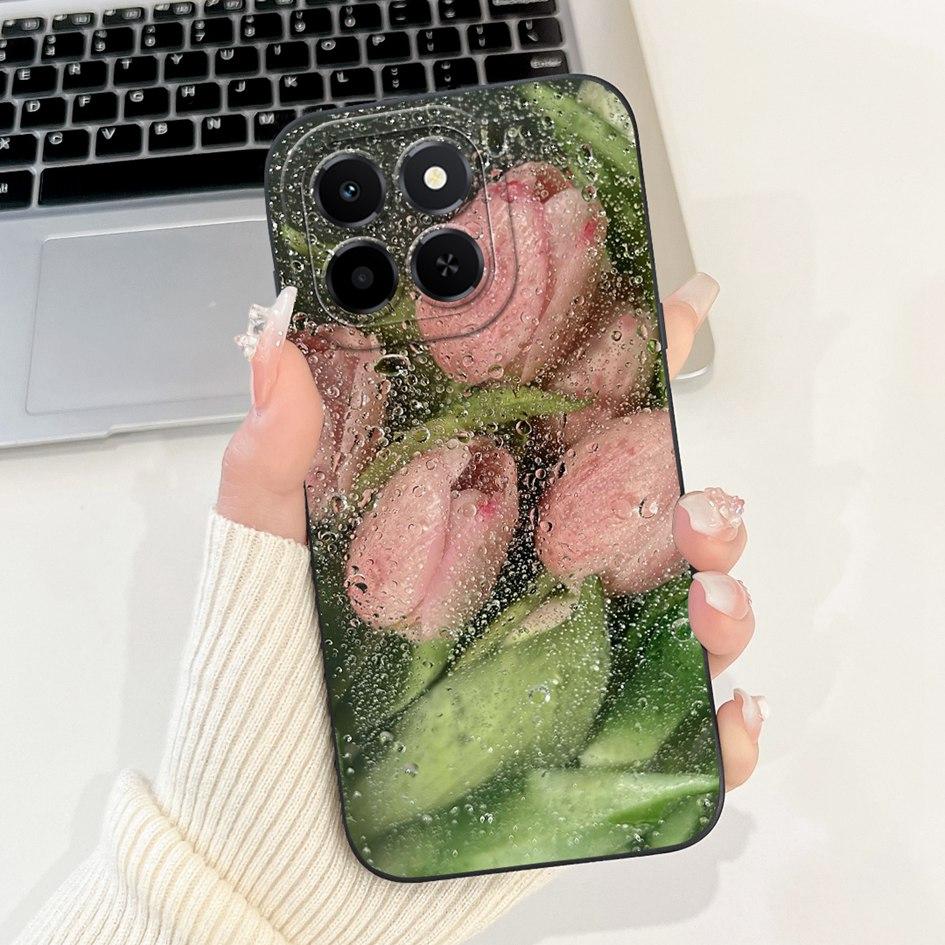 6.61" For Honor X6c 2025 Case Cute Panda Rabbit Soft Liquid Silicone Shockproof TPU Back Cover For HonroX6c Play 9C NIC-LX1 Para