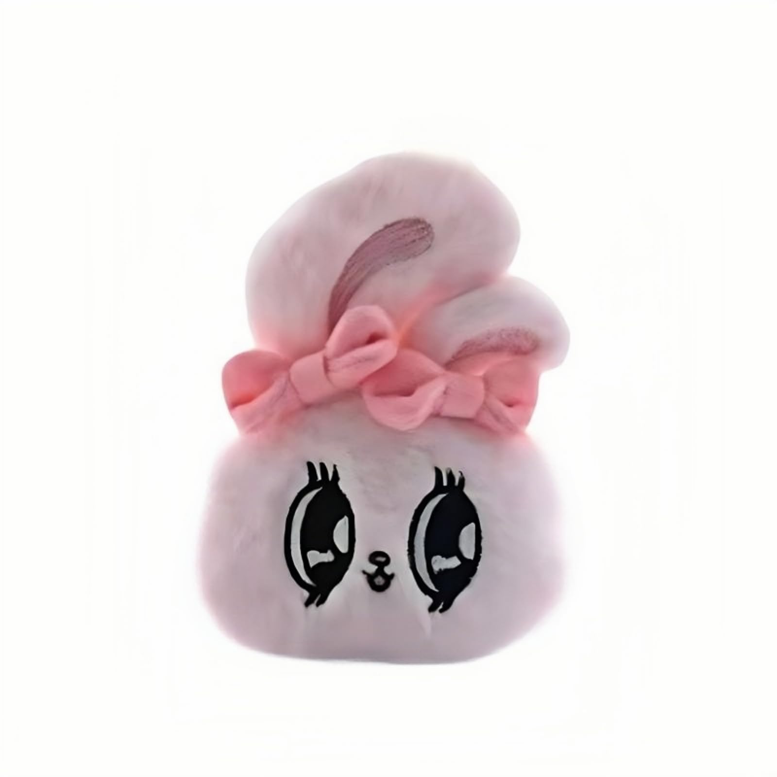 

KOVOL Esther Bunny Rabbit Coin Purse Wallet Plush Keychain Pouch Fluffy Rabbit Key Ring Cute Gift for Kids and Adults Birthday (Pink)