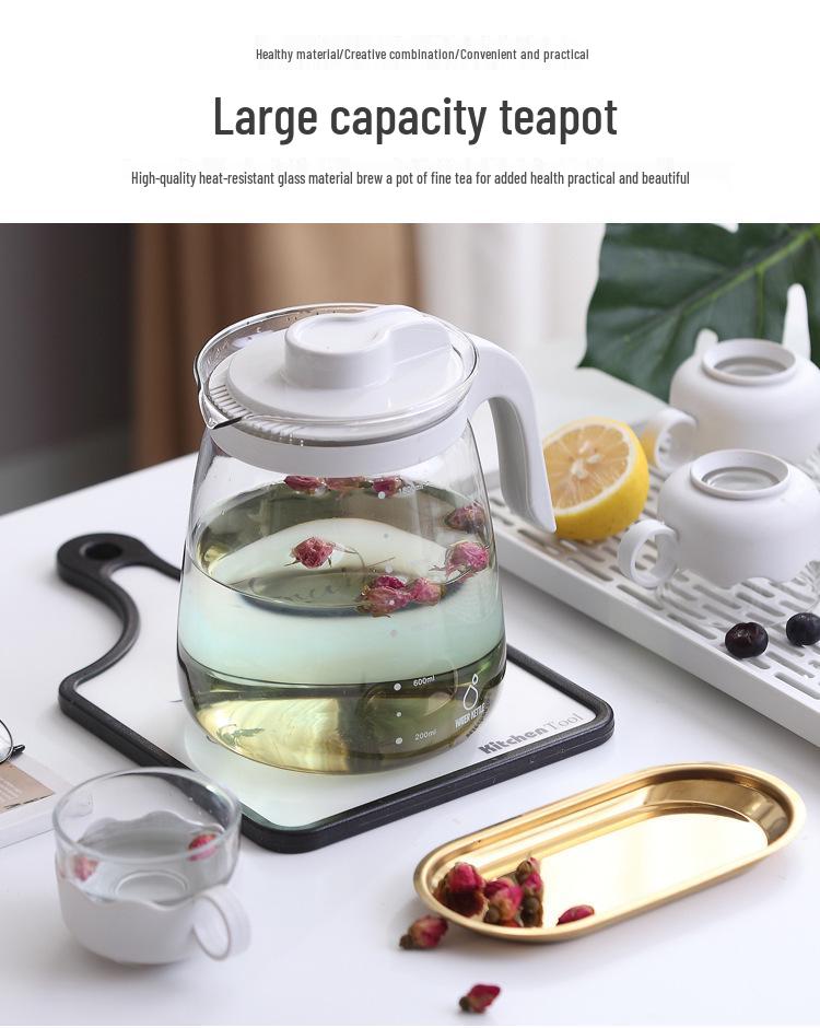 High Temperature Glass Pitcher Set: Nordic Iced Water, Fruit Teapot, Beer, and Cold Brew Pitcher with Scale.