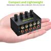 LiNKFOR Stereo Mini Mixer RCA 4 Channel Passive Mixer with Adjustable Metal Shell Compatible with CD Tape Mobile Volume, Players, Players, Computers,