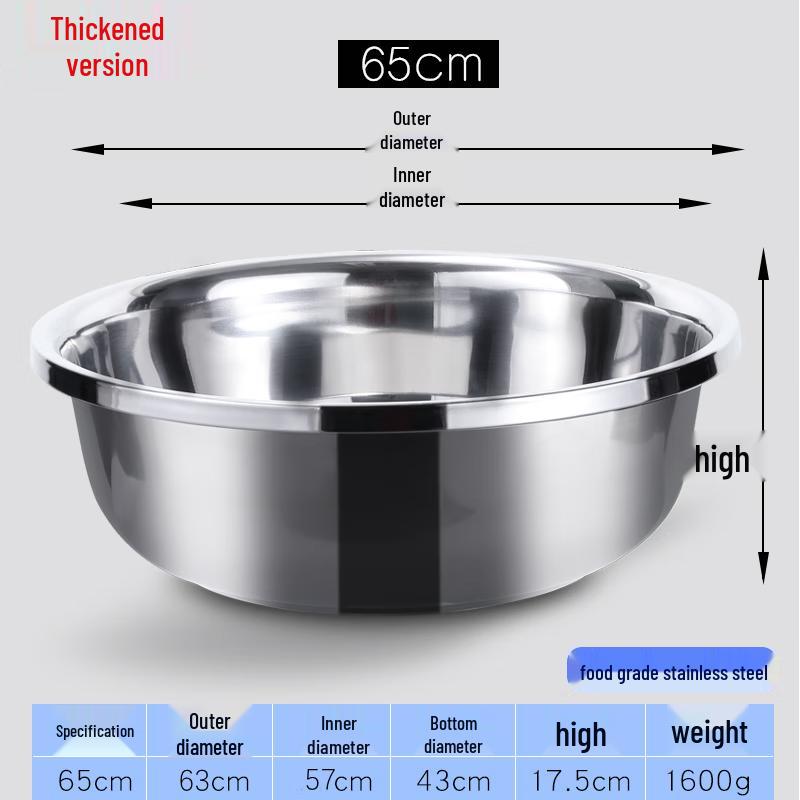 Jingdu Star Thickened Stainless Steel Multi-purpose Basin