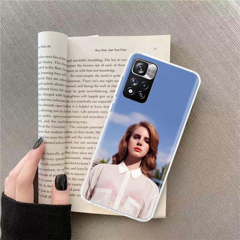 Singer Lana D-Del Rey Phone Case For Redmi Note 13 12 Pro Plus 14 15 Pro 5G 11 11T 11E 11S 10 Pro 10S 9 9S Cover Cell Clear TPU