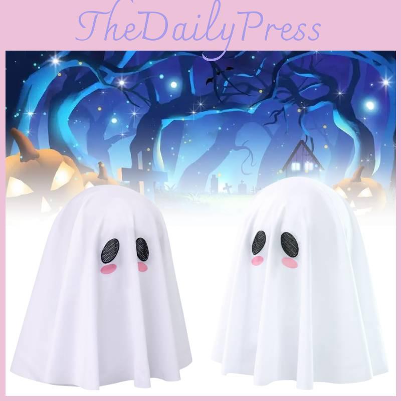 Dorosły Biały Duch Kostium Nakrycie głowy Postać z Anime Odgrywanie Ról Halloween Cosplay