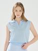 LORDLOAR Signature Summer Collared Sleeveless Knit S/Blue