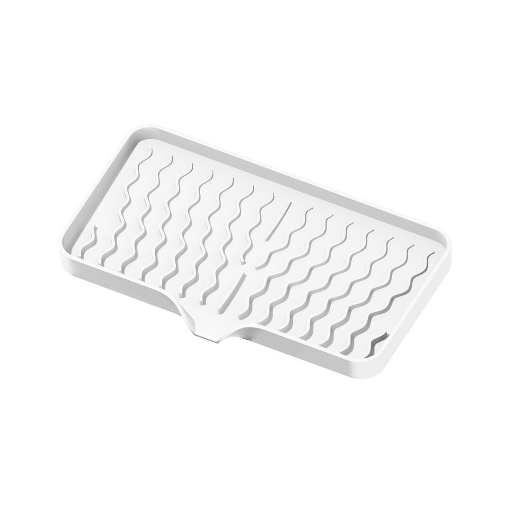 Silicone Draining Mat for Kitchen: Fruit, Vegetable, Bowl, and Dish Drying with Sloped Countertop Design