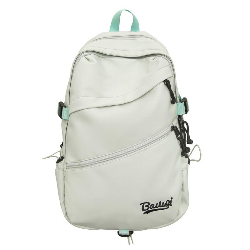 Schoolbag backpack Korean version solid color couple size travel backpack student large capacity anti-splashing light backpack wholesale