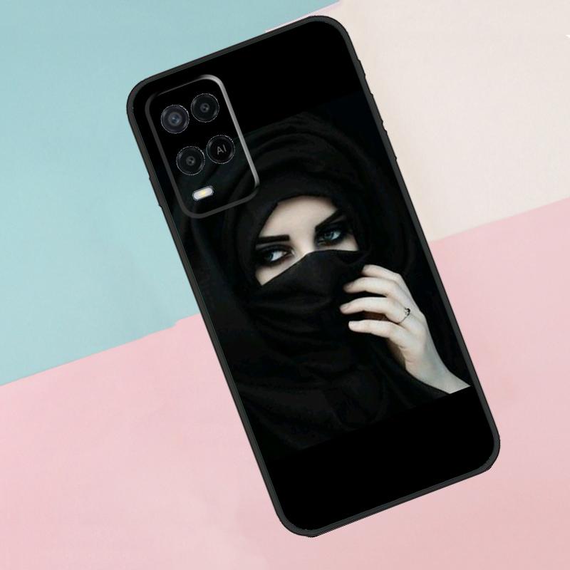 Muslim Islamic Arabic Hijab Girl For Oppo A17 A77 A60 A74 A94 A54 A18 A38 A58 A78 A98 A40 A80 A16 A76 A96 A15 A57S Phone Case