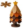Weihnachtsbaum-Topfuntersetzer 5 Stück Faltbarer Holz-Topfuntersetzer Hitzebeständiger Schreibtisch-Untersetzer mit Ständer für heiße Speisen Küchenarbeitsplatte Pfanne