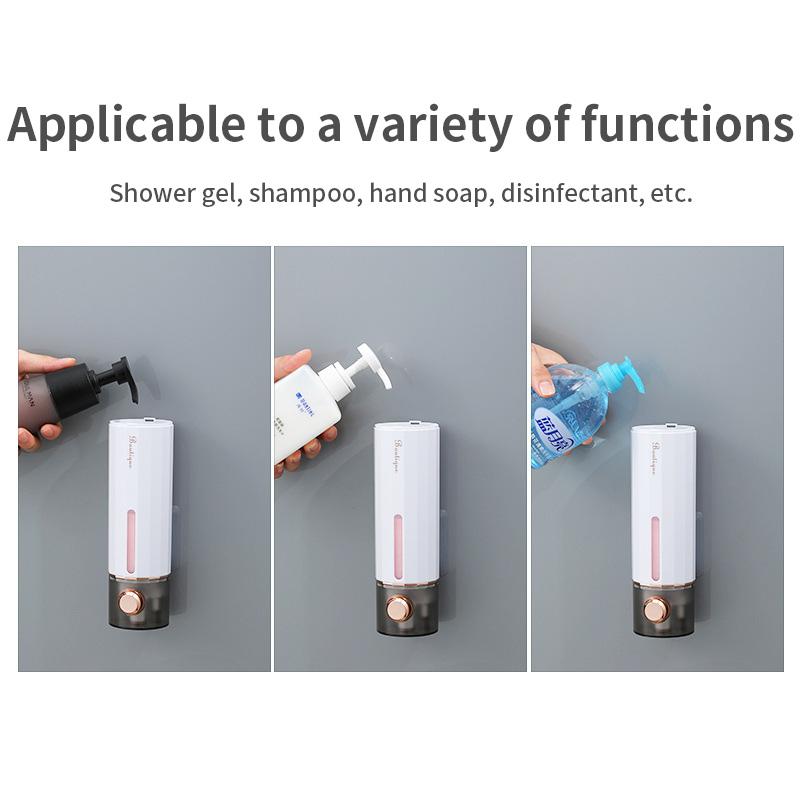 Manual Wall-Mounted Soap Dispenser Household Hand Sanitizer Box Punch-Free Bathroom Shower Gel Press Box Bathroom Accessories