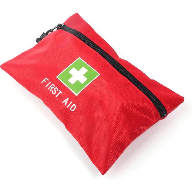 Red Emergency Bag First Aid Small Empty Travel Rescue Pouch First Responder Storage Medicine Pocket Bags for Car Home Office Kitchen Sport Ourdoors