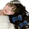 Bone Shape Hair Clip With Polka Dot Leopard Plaid Print Bangs Styling Womens Accessory Sweet Chic Headwear