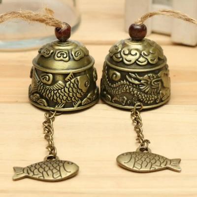 Campanello Eolico Feng Shui Retro Campanelli Portafortuna Retro Buddha Drago Elefante Vento Campanello Cinese in Metallo per Buona Fortuna Benedizione Decorazione Giardino