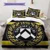 Udinese Logo Bettwäsche Steppdecke Set Bettbezug Kissenbezug Heimdekoration Geburtstagsgeschenk (1 Bettbezug + 2 Kissenbezüge, ohne Füllung)