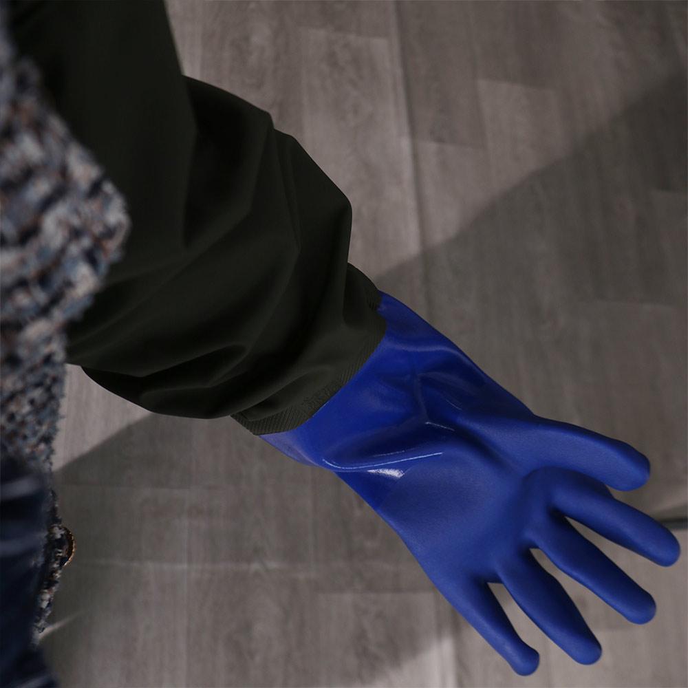 1 Pair Reusable Rubber Glove Chemical Resistant Work Safe Gloves  Kitchen
