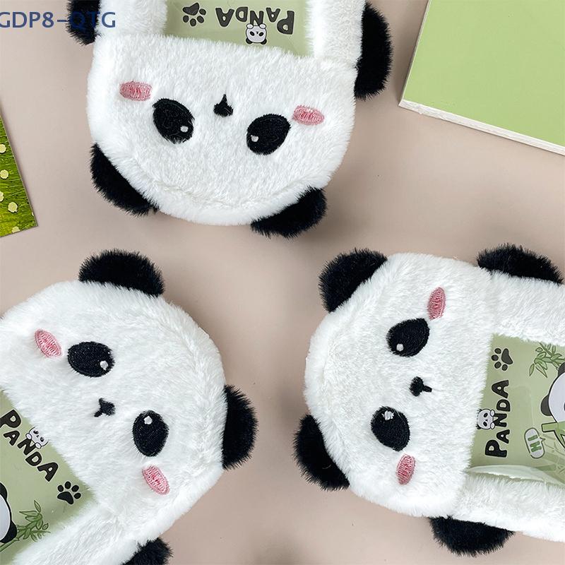 HORKÝ! Kawaii Kreslený Panda Držák na Fotokarty Plyšový Roztomilý Studentský Držák na Karty Kpop Idol Foto Obal Školní Potřeby