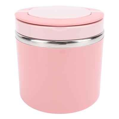 Breakfast Lunch Box with Lid Portable Handle Stainless Steel Meal Container for Student Office