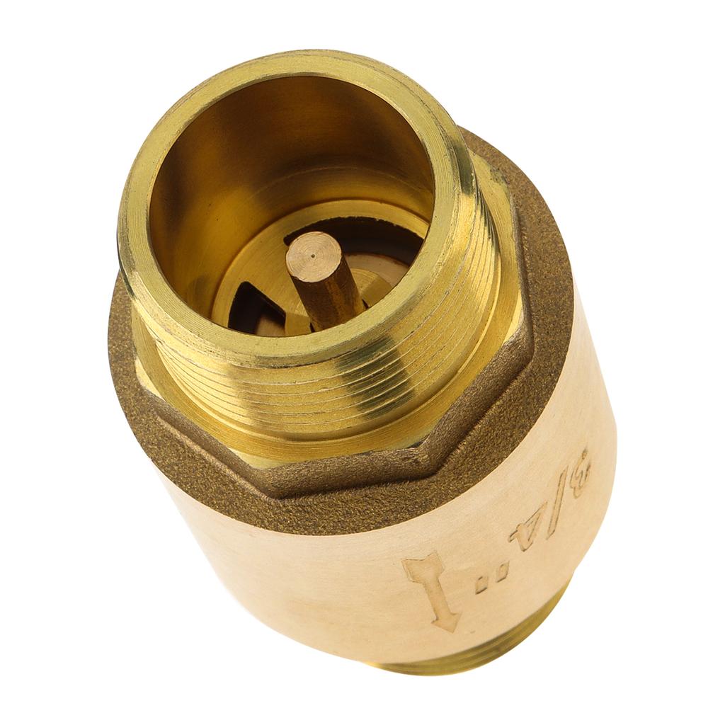 3/4inch NPT Male Thread Brass Check Valve for Well / Pump / Tank, Backflow Preventer, One Way Horizontal Check Valve for Water Control