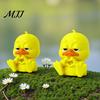 Exquisite Crafts for Colleagues 3D Printed Yellow Duck Figurine, Funny Statue with Vivid Expressions, Healing Desk Companion Cute Miniature