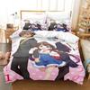 3D Anime The Ryuo's Work is Never Done! Bedding Set Single Twin Full Queen King Size Bed Set Adult Kid Bedroom Duvet cover Sets