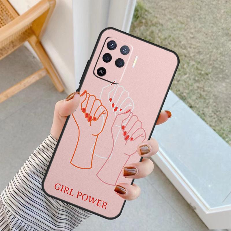 Hand hält Mond Finger Herz Hülle Für Oppo A76 A16 A96 A17 A18 A60 A80 A40 A38 A58 A78 A98 A94 A74 A54 A15 A57 A77 A5 Pro
