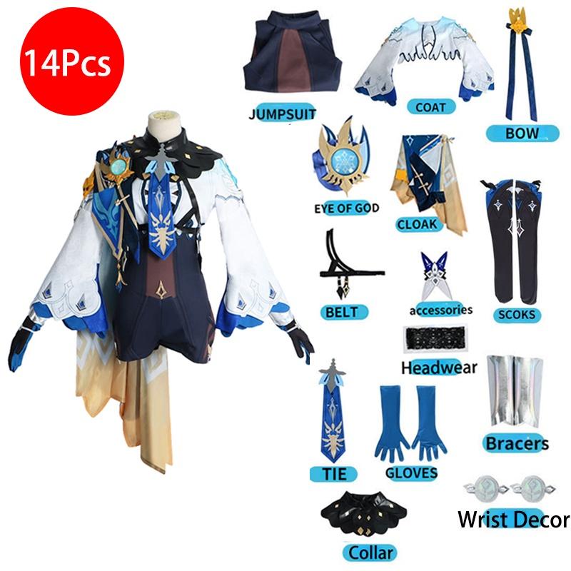 Experience The Magic Of Genshin Impact With Eula Cosplay Costume High Quality Breathable And Elastic Eula-XXL