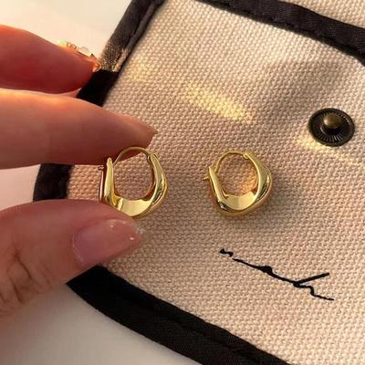 Penberry Ringörhängen Silver Minimalistiska Dam Guld Glänsande Chic