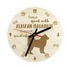 Alaskan Malamute - Clock with Dog, Wooden Clock with Engraving, Personalised Clock by