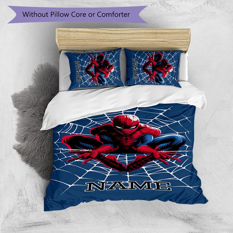 3pcs Spider Man3 Cover Set - Personalized Name, HD Printed Bedding with 1 Cover and 2 Pillowcases - Perfect for Home Decor, Easy Care