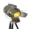 Nautical Spotlight Floor Lamp Designer Chrome with Black Wood Tripod 177.8 Cm Studio Home Décor Housewarming Gift
