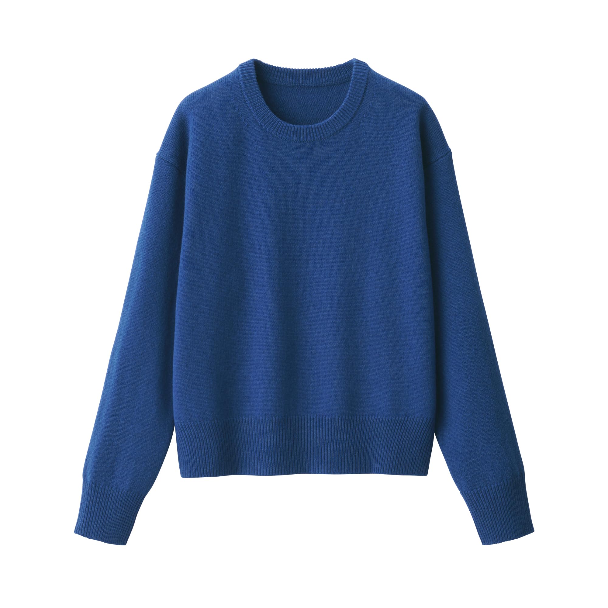 

MUJI Washable Wool Crew Neck Size S Women s Mid-Gauge Sweater, Blue, (BA1P4A4A) синий