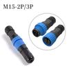 10A M15 Waterproof Male Female Connector IP68 2Pin 3pin Assembly Welding Wire Plug Outdoor Power Connector F Light Plant Lamp