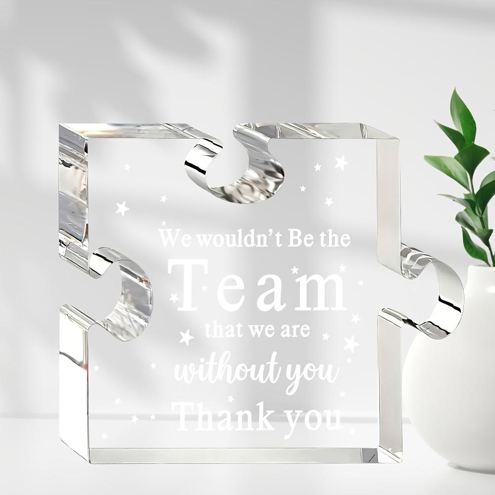 Team-Plakette, Dankeschön-Geschenke für Führungskräfte, Chefs, Wertschätzungsgeschenk für den Chef, Andenken für den Bürorücktritt, Mitarbeiter-Wertschätzungstag-Geschenke für das Team