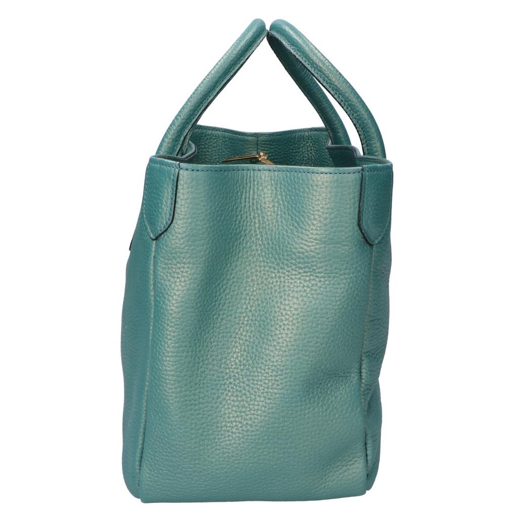 A.D.M.J. Accessoires De Mademoiselle Shrink Leather Tote Bag greenUsed
