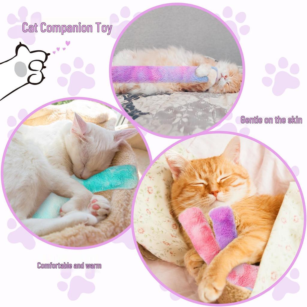 Catnip Plush Pillow & Teaser Stick for Kittens - Boredom Relief & Teething Fun