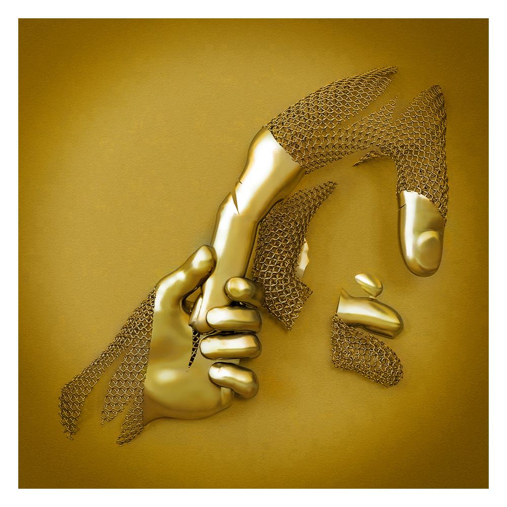 Metal Figure Statue Art Poster High Definition Printing Canvas Painting Prints Couple Sculpture Living Room Home Decor Picture