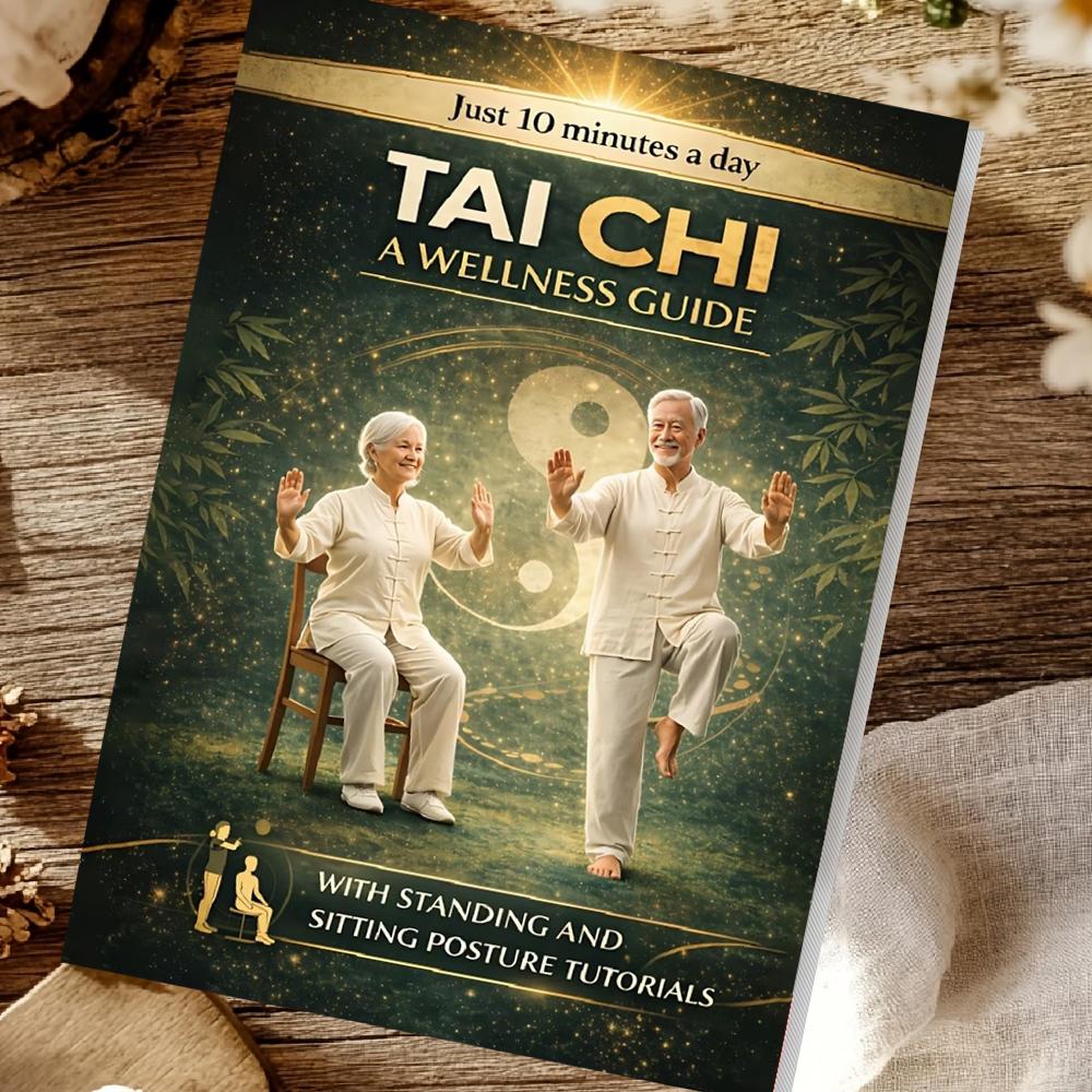 Tai Chi Book for Seniors & Beginners Low-Impact Joint-Friendly Exercises Suitable for Thick Lay-Flat Guide with Standing New