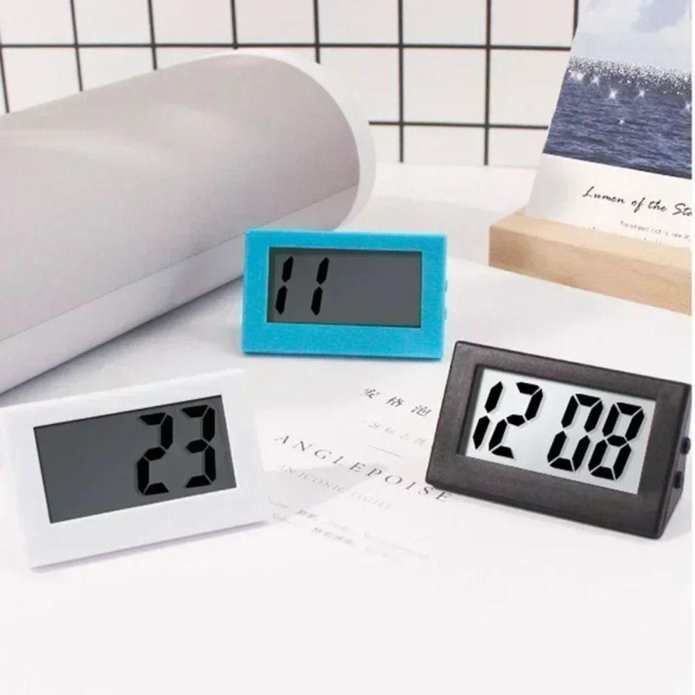 1Pcs Time Display Mini Triangle Clock Simple Desktop Electronic Clock For Home Bedroom Office Car