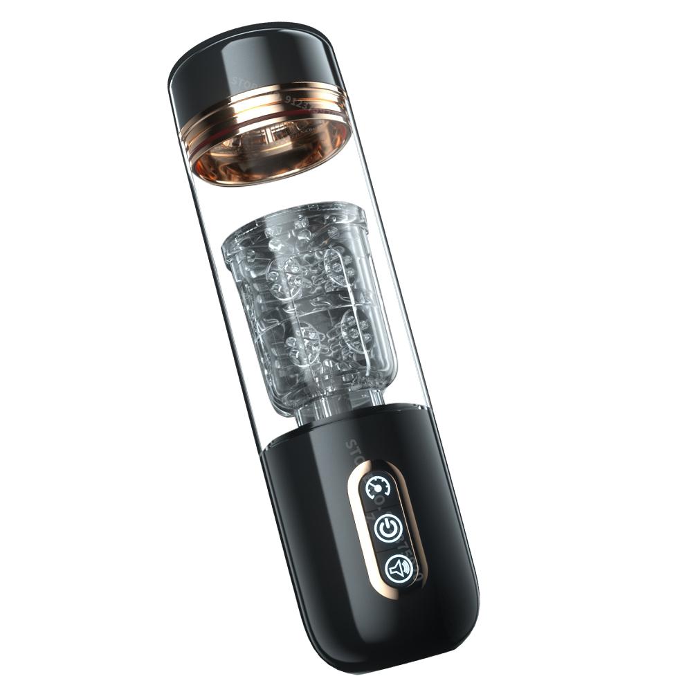 Male Automatic Sucking Thrusting Rotation Masturbator Cup Vagina Blowjob Pocket Pussy Rotary Penis Pump Sex Toy for Adult Men