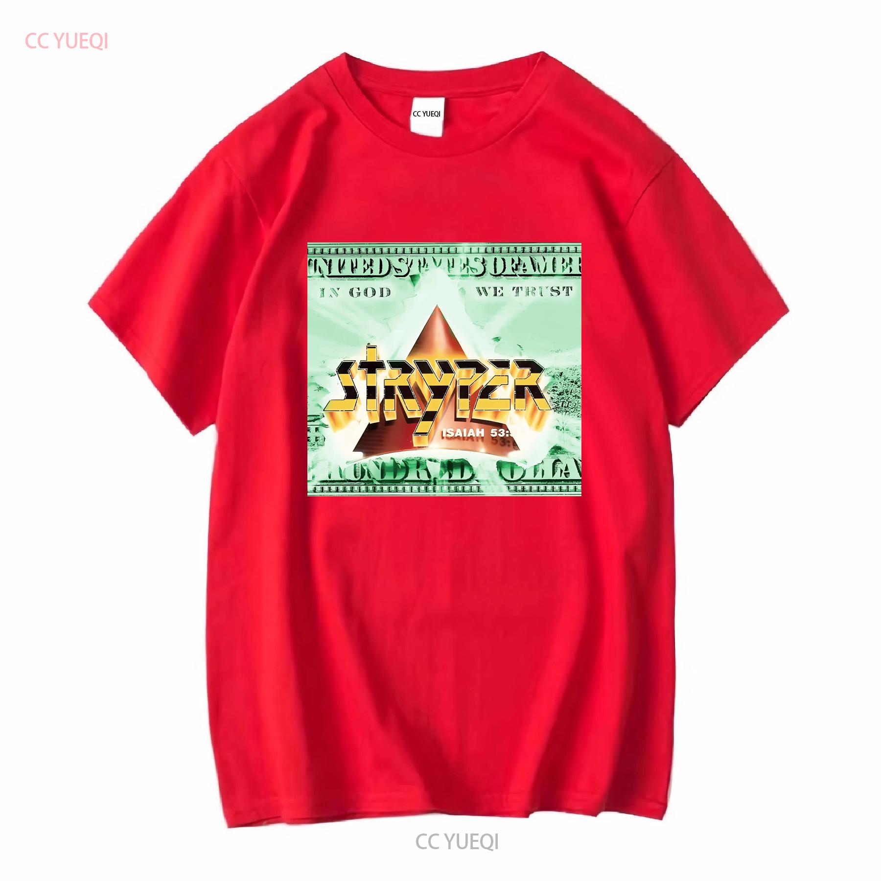 

80S Stryper Christian Metal Band Lame Print T Shirt Xl 80 80S Striper Van Mus vintage Washed Casual Soft designer clothes S