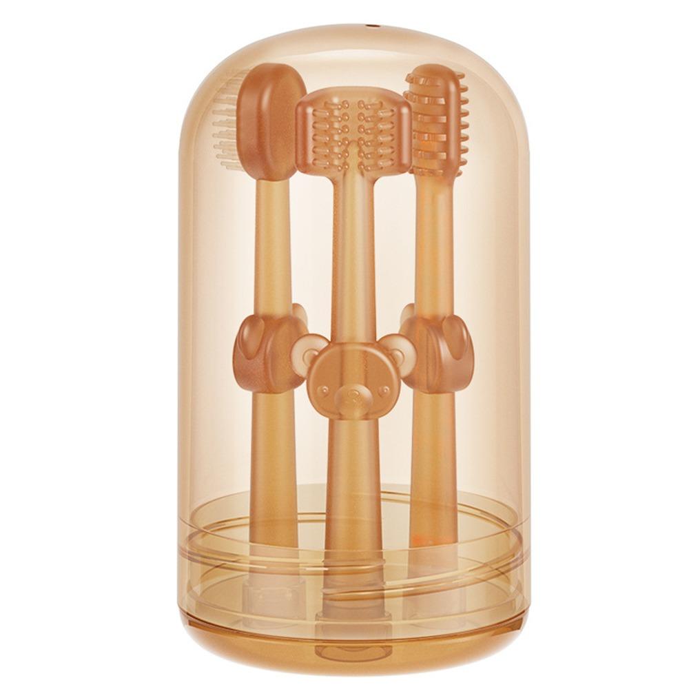 

3PCS U-Shaped Milk Toothbrush Teething Baby Tongue Cleaner Safe Training Toothbrush Baby оранжевый