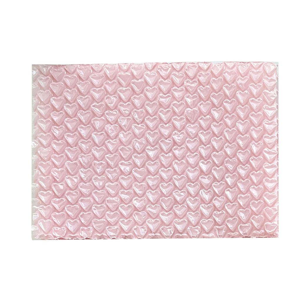 Kleine Luftpolstertaschen PE Rosa Herzmuster Stoßfest Wasserdicht Luftpolsterungstaschen zum Verpacken Expressversand