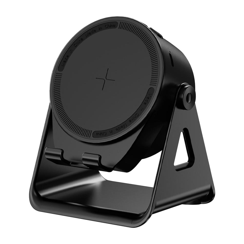 3 In 1 Induction Speaker Anti-Slip Foldable Wireless Speaker Rechargeable Tablet Stand BT Speaker for Universal Mobile Phone