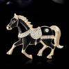 Sturdy Alloy Horse Pin Versatile Accessory for Scarf or Bag Embellishment