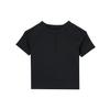 Comfortable Round Neck Pullover Short Sleeve T-Shirt Women Tops Black HQ0249-010