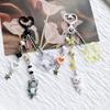 Playful Kitten Keychain Pendant Colorful Beaded Keyring Jewelry Fashion Mobile Accessory for Women Everyday Use