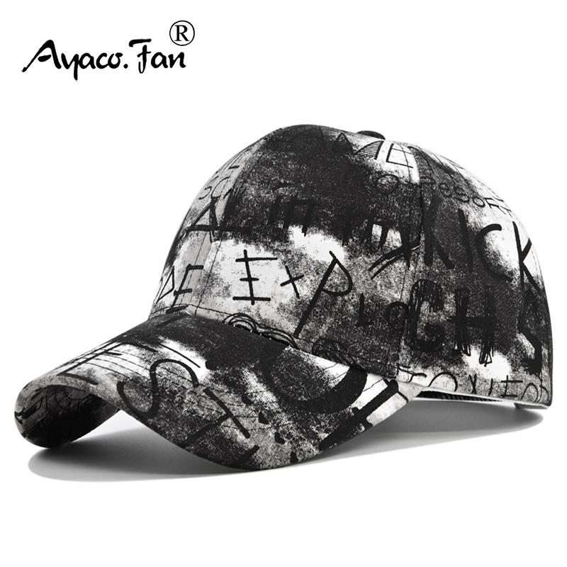 Graffiti Print Baseball Cap New Spring Sunhat Colorful Letter Men Women Unisex-Teens Cotton Snapback Caps Fashion Hip Hop Hat
